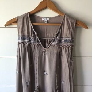 Lavender/Grey Embroidered Dress